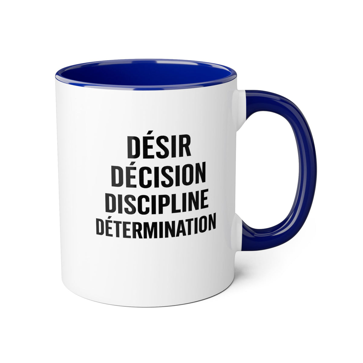 Motivia desire decision  Mug 11oz — Black Interior & Handle