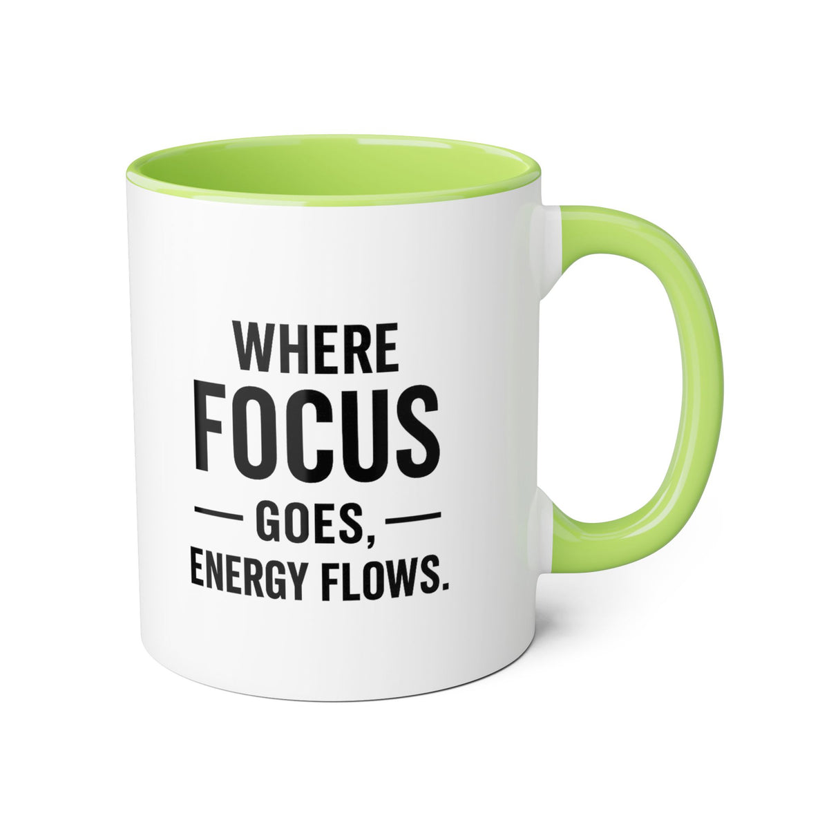Motivia focus Mug 11oz — Black Interior & Handle