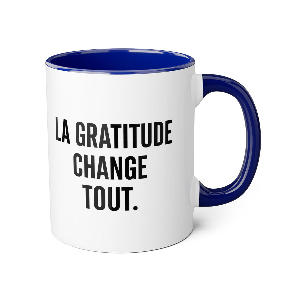 Motivia gratitude Mug 11oz — Black Interior & Handle