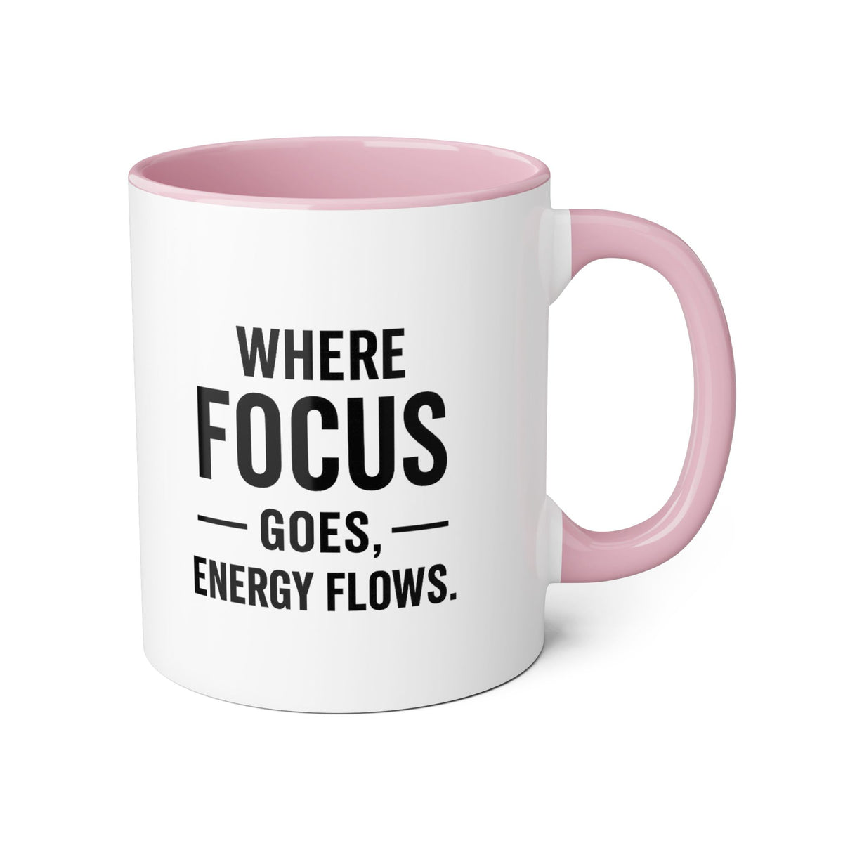 Motivia focus Mug 11oz — Black Interior & Handle