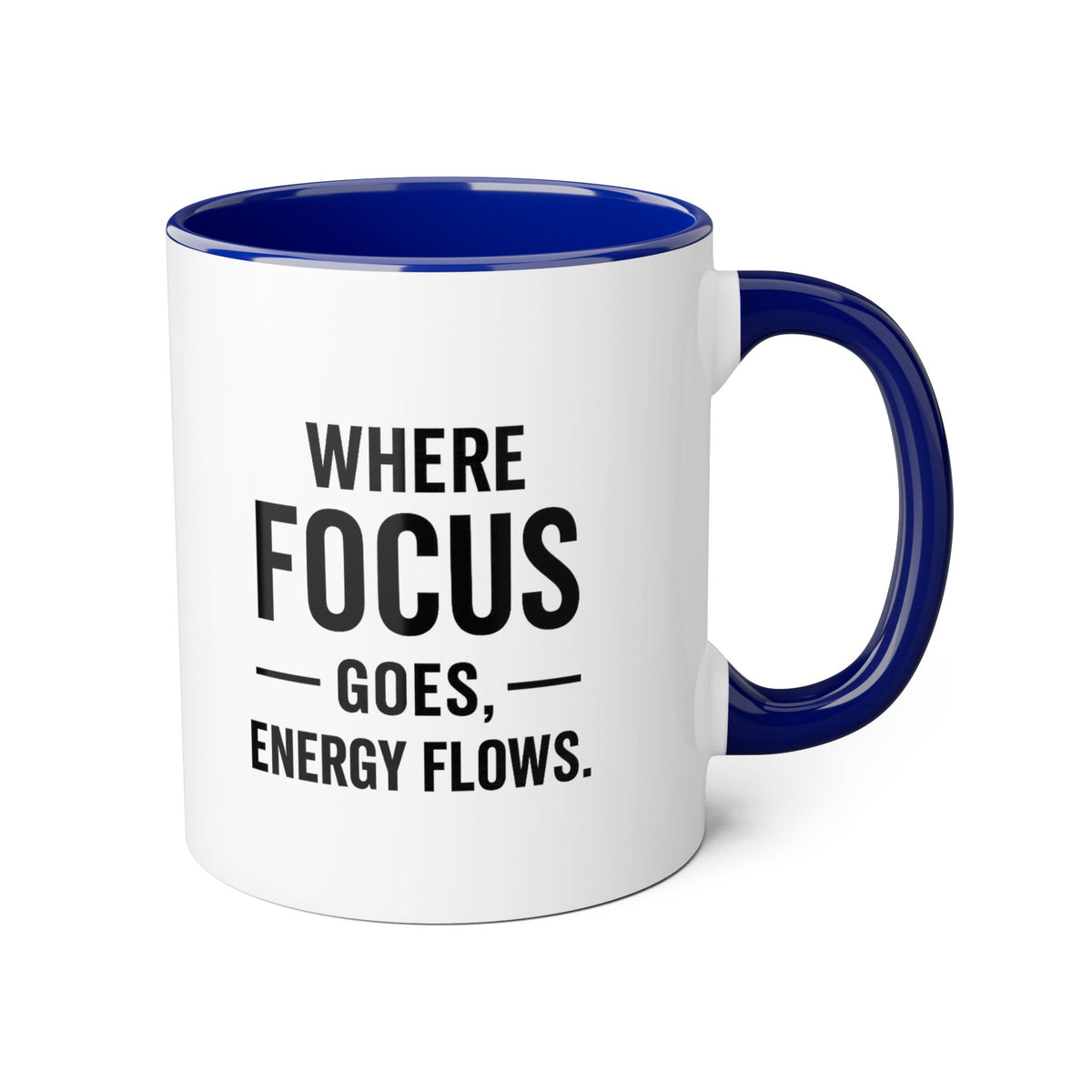 Motivia focus Mug 11oz — Black Interior & Handle