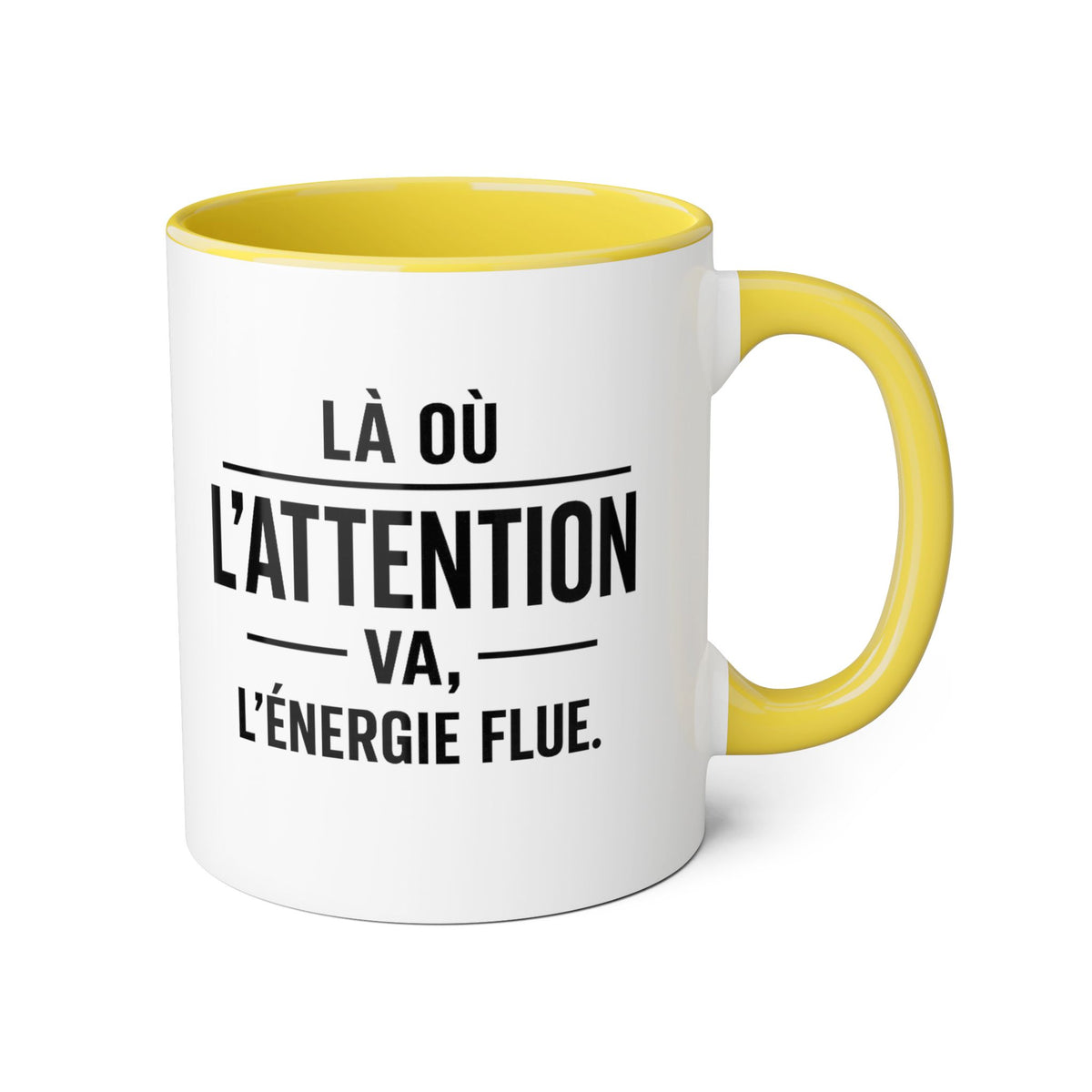 Motivia la ou Coffee Mug 11oz — Black Interior & Handle