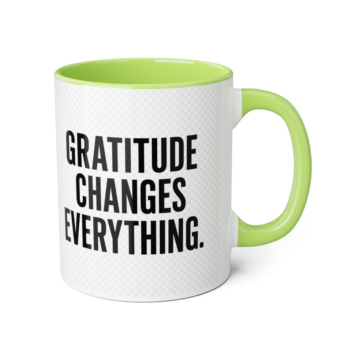motivia gratitude Mug 11oz — Black Interior & Handle