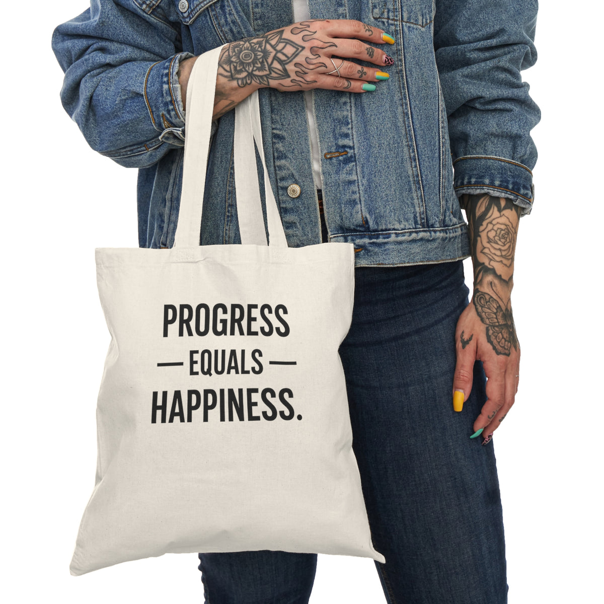 Motivia canvas tote bags progress