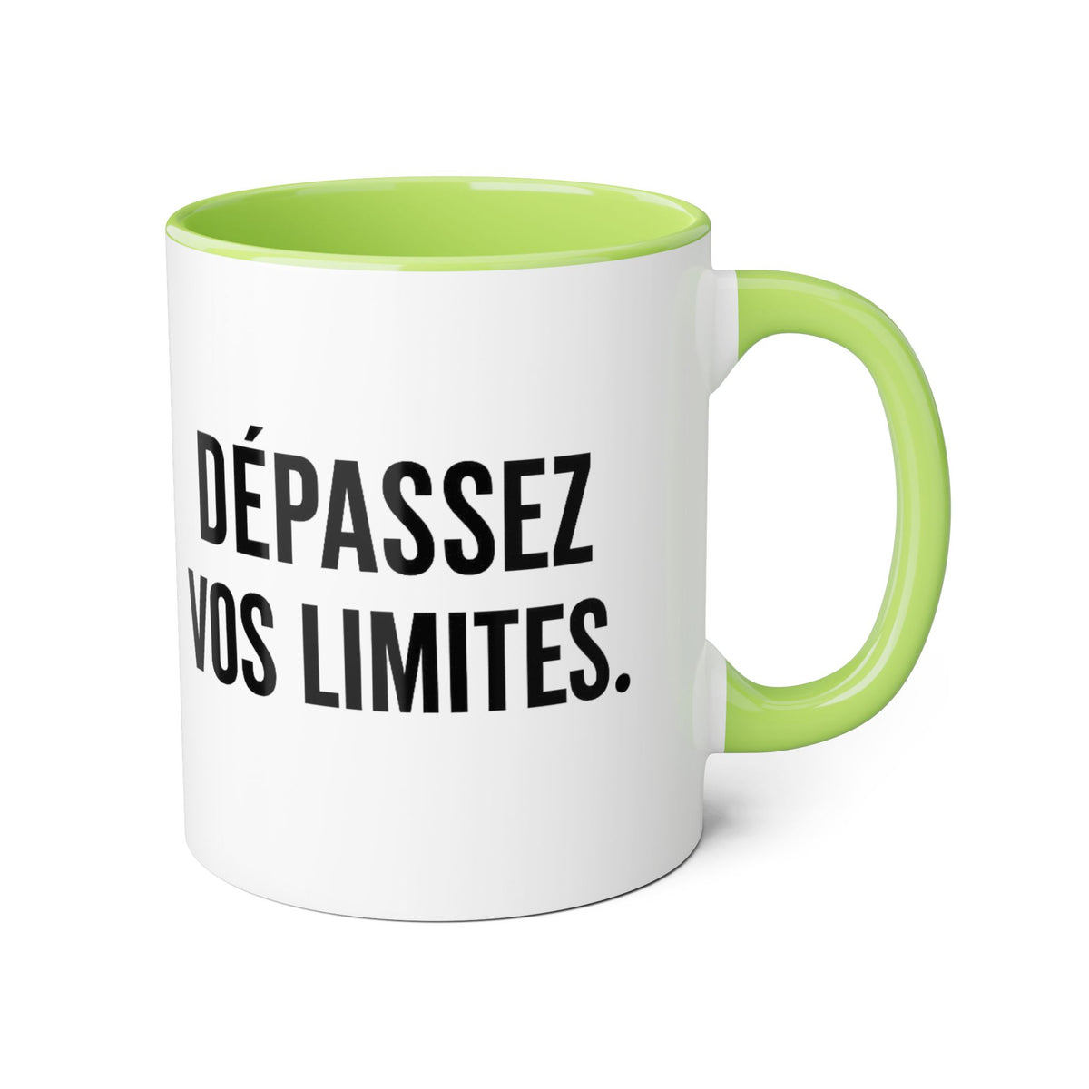 Motivia depasser les limites  Coffee Mug 11oz — Black Interior & Handle