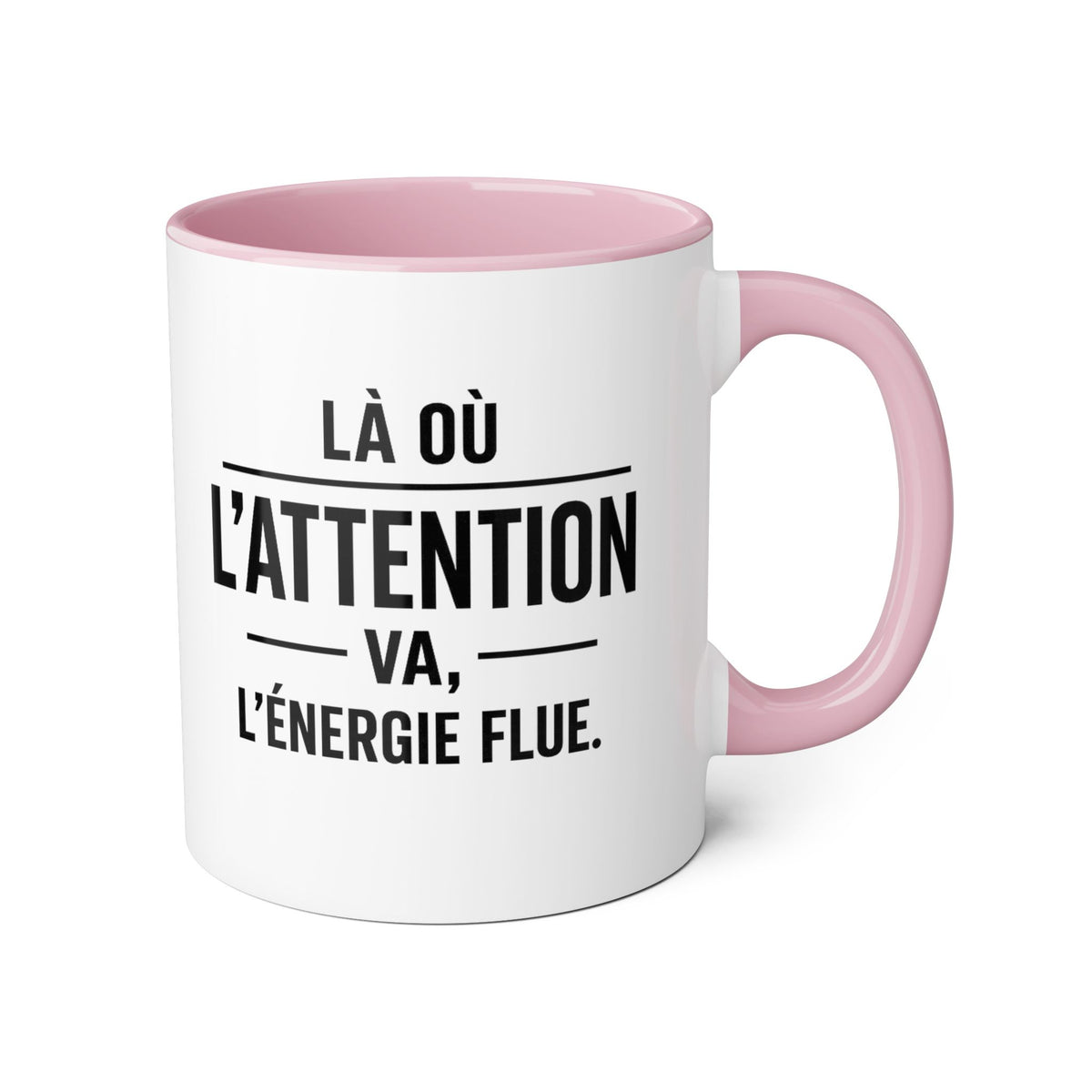 Motivia la ou Coffee Mug 11oz — Black Interior & Handle