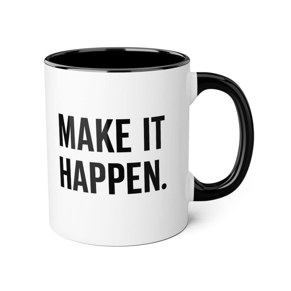 Motivia make it Mug 11oz — Black Interior & Handle