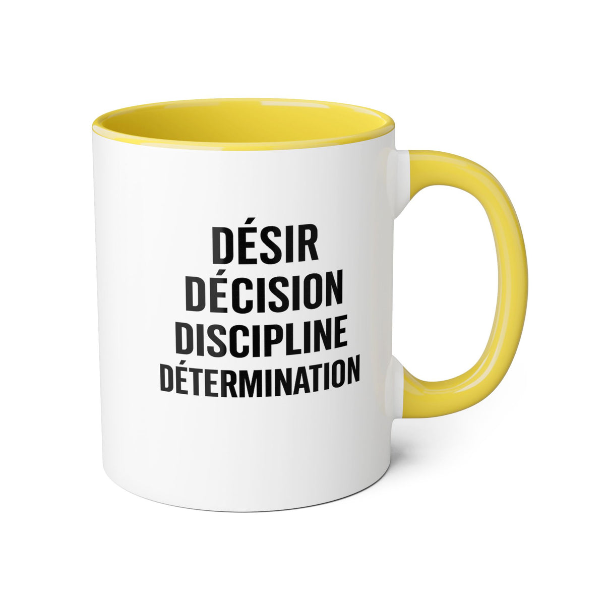 Motivia desire Mug 11oz — Black Interior & Handle