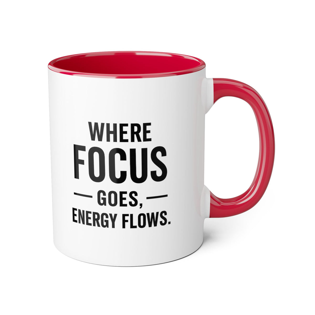 Motivia focus Mug 11oz — Black Interior & Handle