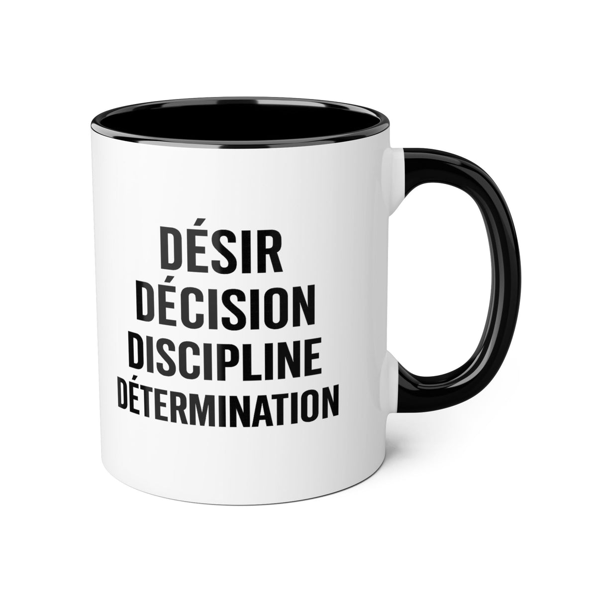 Motivia desire Mug 11oz — Black Interior & Handle