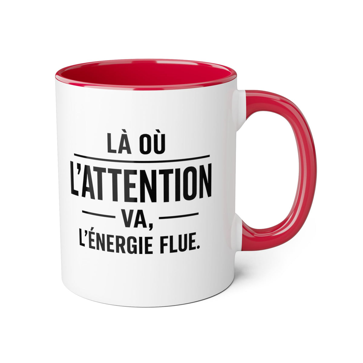 Motivia la ou Coffee Mug 11oz — Black Interior & Handle