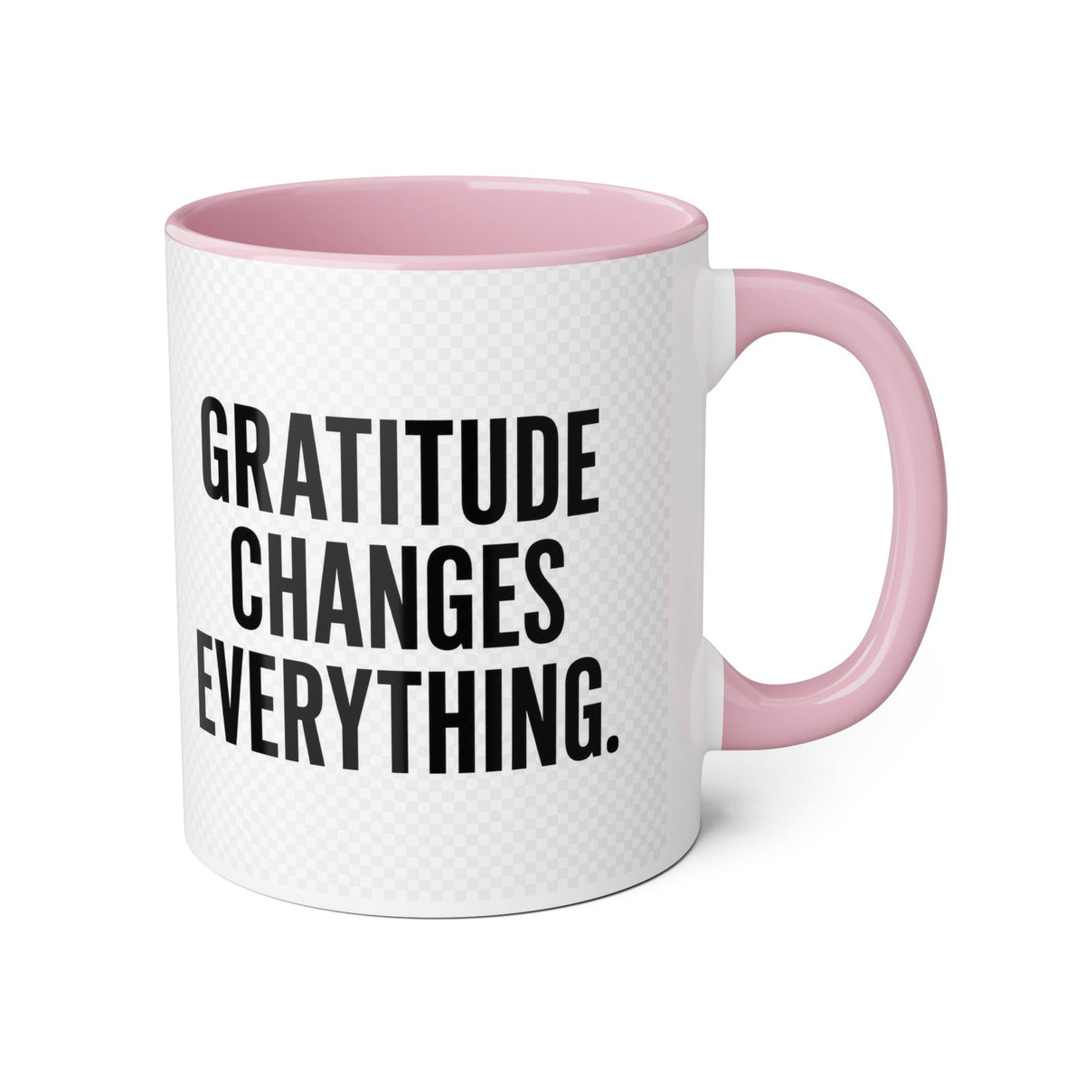 motivia gratitude Mug 11oz — Black Interior & Handle