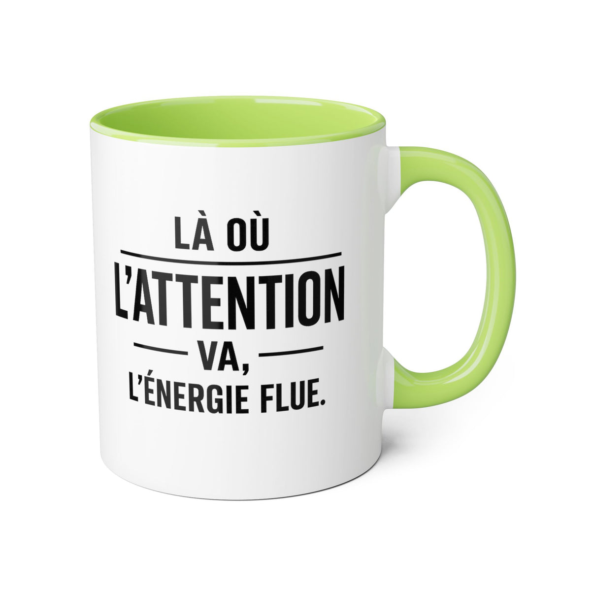 Motivia la ou Coffee Mug 11oz — Black Interior & Handle