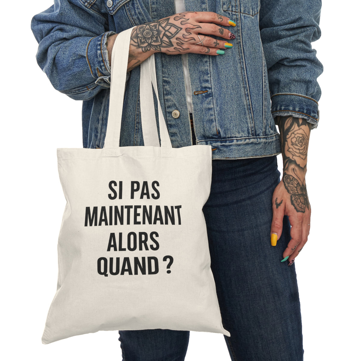 Motivia Canvas tote bag si pas maintenant