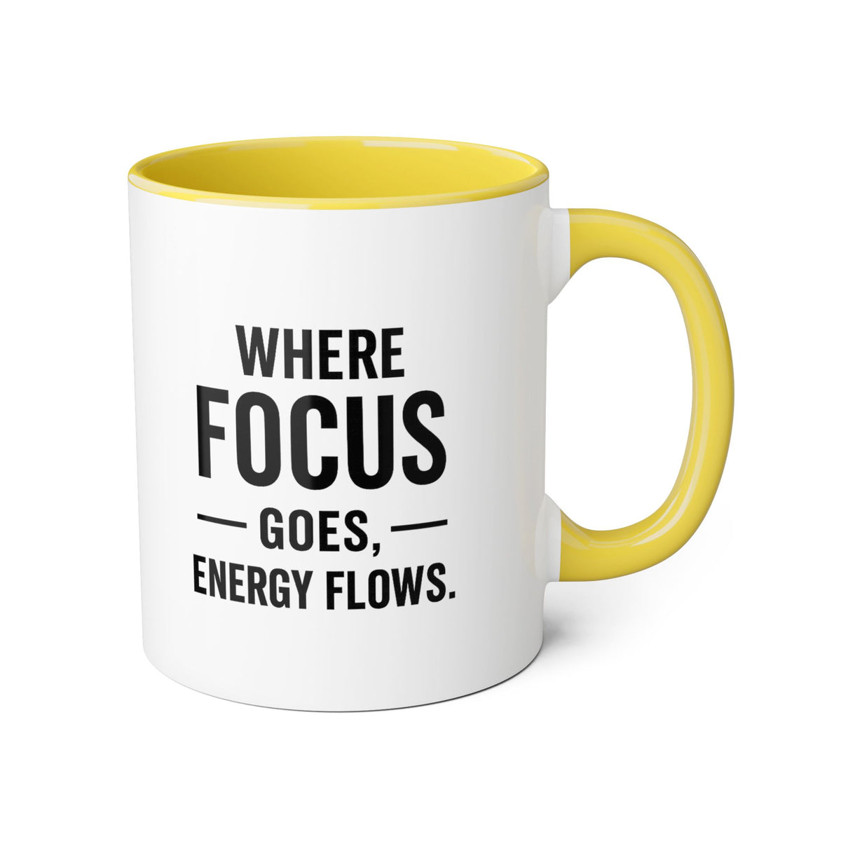 Motivia focus Mug 11oz — Black Interior & Handle
