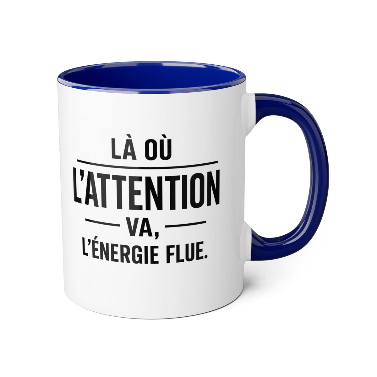 Motivia la ou Coffee Mug 11oz — Black Interior & Handle