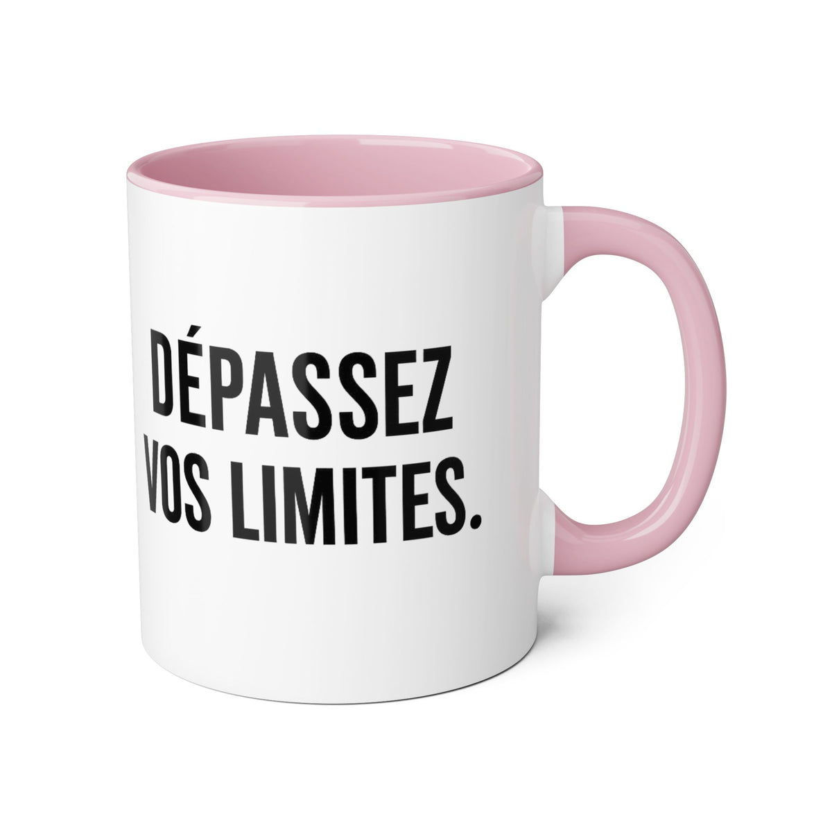 Motivia depasser les limites  Coffee Mug 11oz — Black Interior & Handle