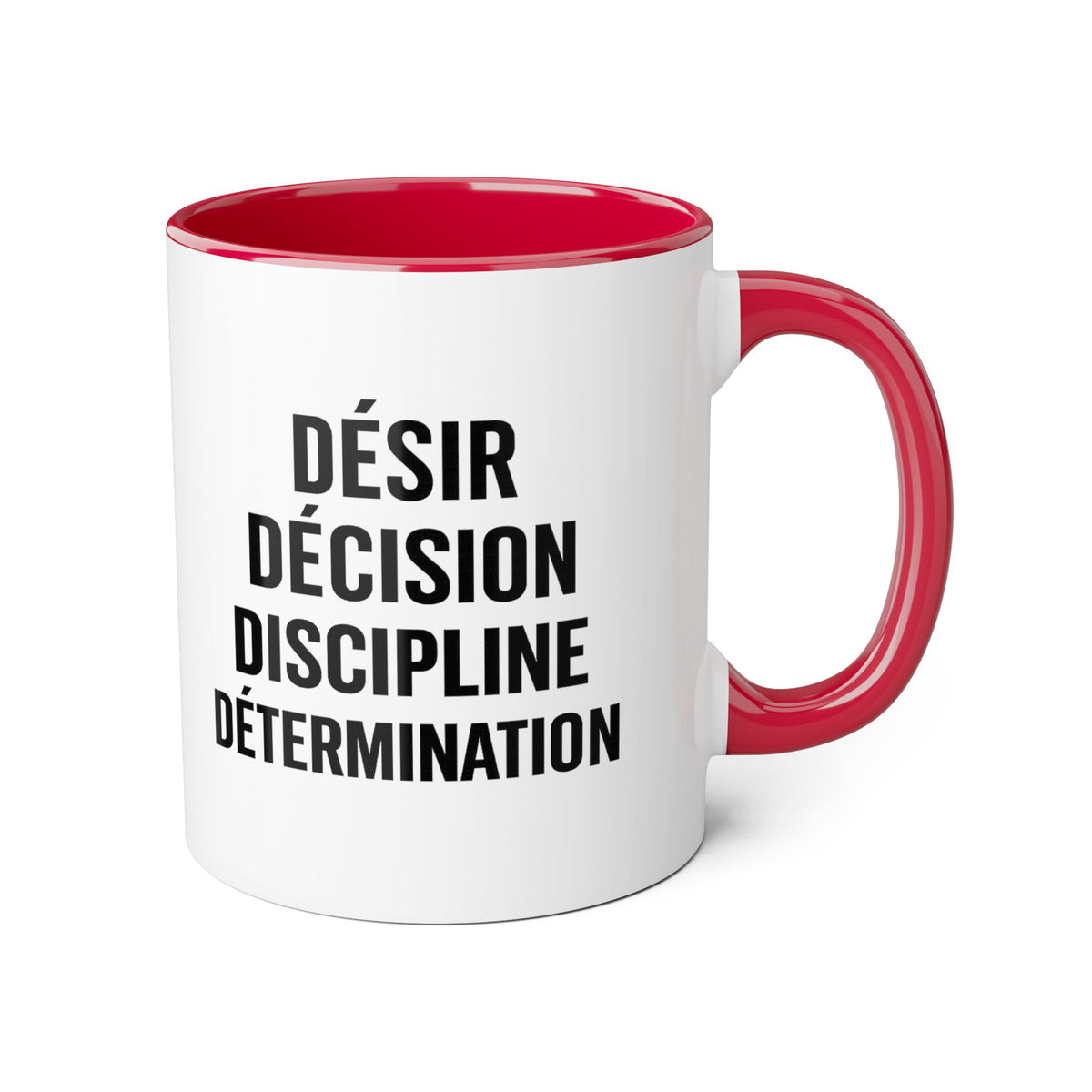 Motivia desire Mug 11oz — Black Interior & Handle